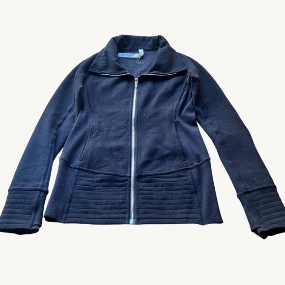 lululemon athletica Jackets & Blazers - Lululemon size 4 Athleisure Sport Black Funnel Neck Full Zip Radiant Jacket II